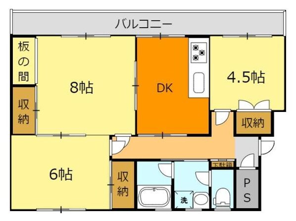 レインボーハウス有秋台西Ｃ38棟の物件間取画像